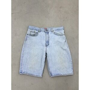 Vintage American Eagle Shorts Made in USA 36 Light Wash Denim 90s Y2K Baggy AE